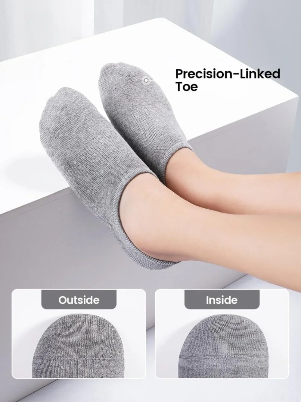 No Show Low Cut Anti-Slip Casual Sports Running Socks for Women & Men - 5 Pack